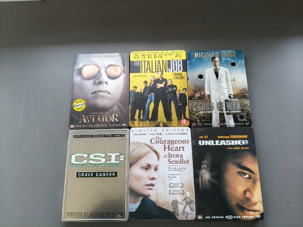 6 dvd's in blik (zgan), CD & DVD, DVD | Autres DVD, Enlèvement ou Envoi, Comme neuf