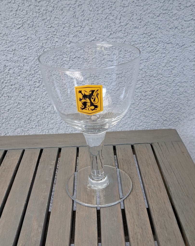 Westmalle Vlaamse leeuw kelk, Verzamelen, Ophalen of Verzenden, Gebruikt, Glas of Glazen, Overige merken