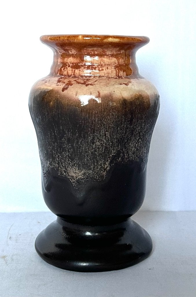 vaas Belgisch keramiek Belgium glazuur drip techniek vintage, Antiek en Kunst, Ophalen of Verzenden