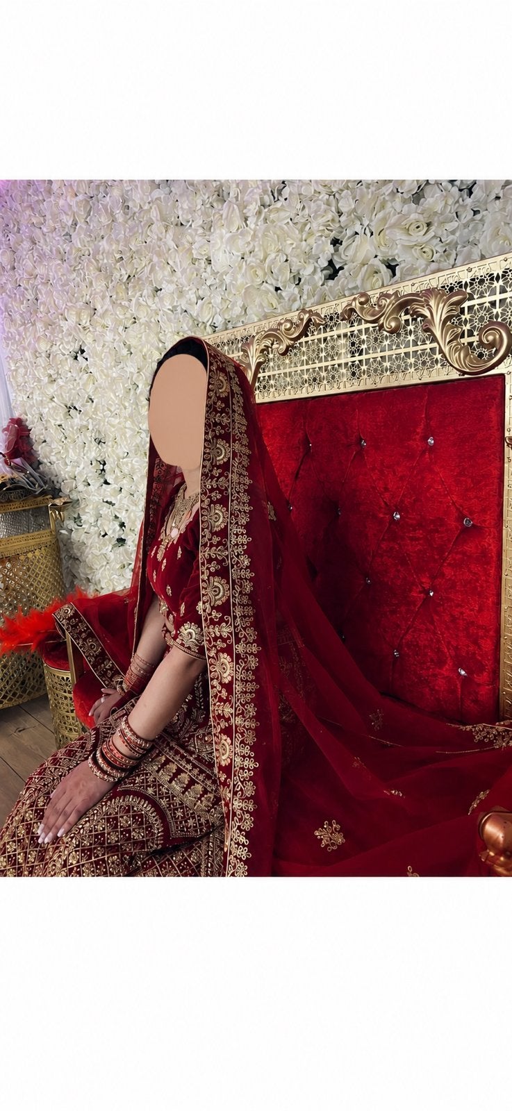 Henna feest jurk, Maat 38/40 (M), Ophalen of Verzenden, Gedragen, Rood