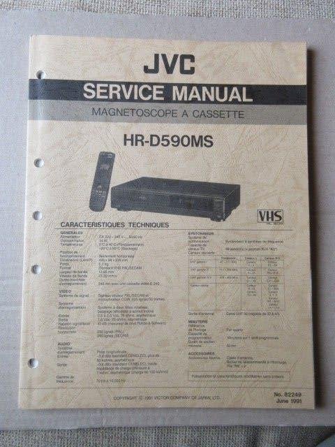 Manuel de service Magnétoscope JVC HR-D590MS N82249, TV, Hi-fi & Vidéo, Envoi, Comme neuf, Lecteur ou enregistreur VHS