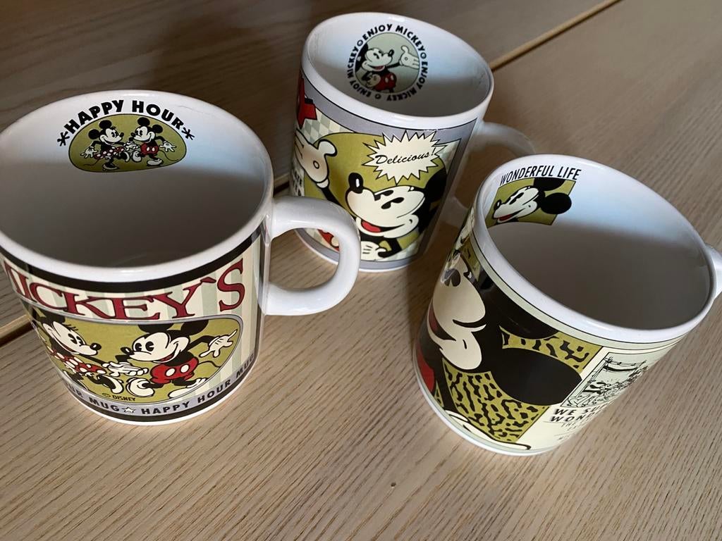 Disney grote mokken 3 stuks setprijs, Enlèvement, Comme neuf
