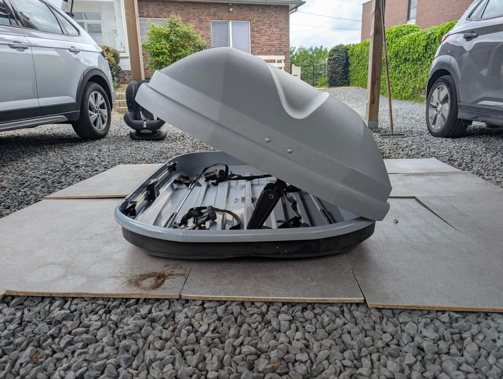 Dakkoffer Thule (Skoda) grijs 140x90x40 cm³ 400L, Autos : Divers, Coffres de toit, Enlèvement
