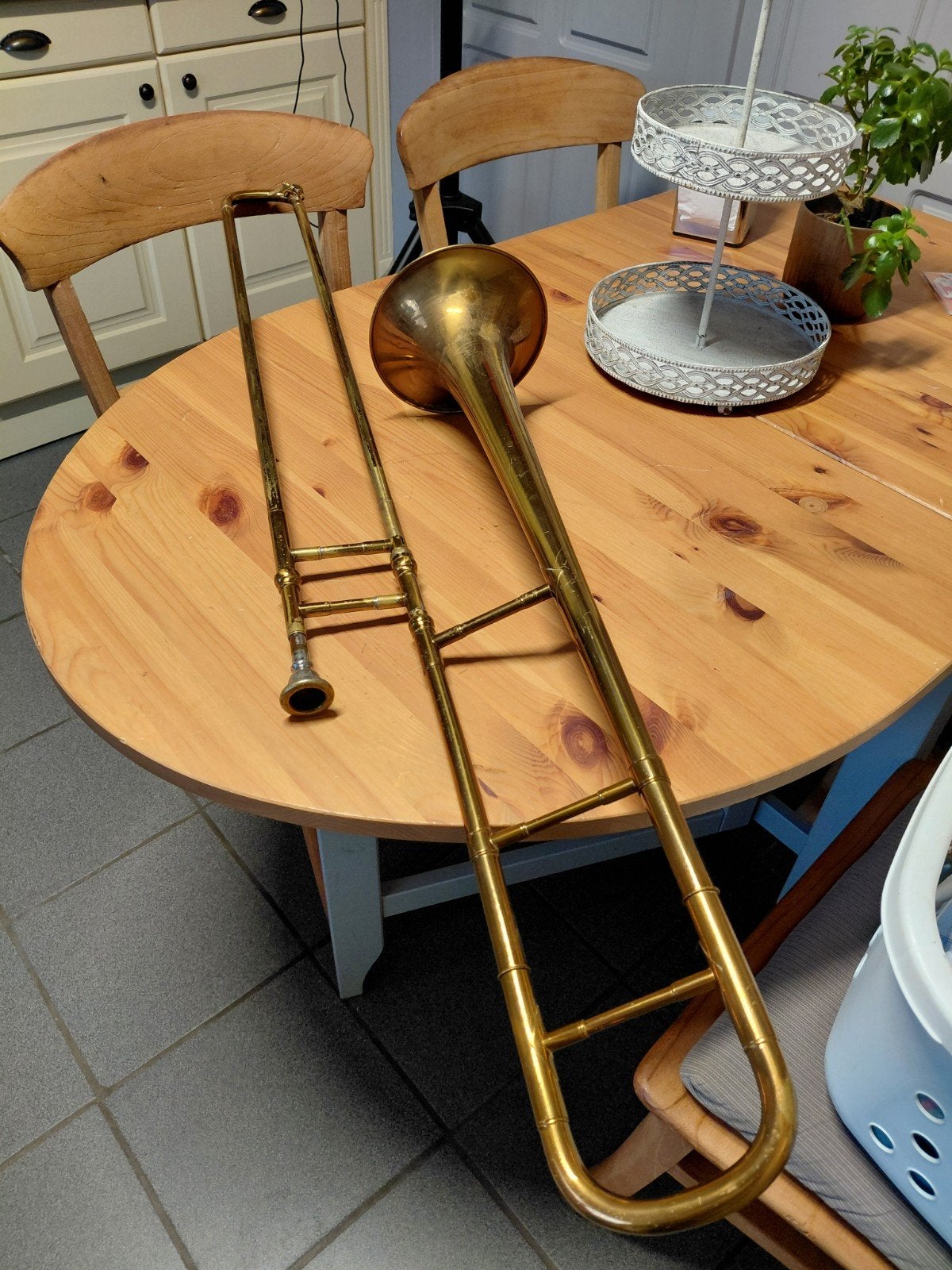 antiek trombone beuscher solo xl 1910-1911, Musique & Instruments, Enlèvement