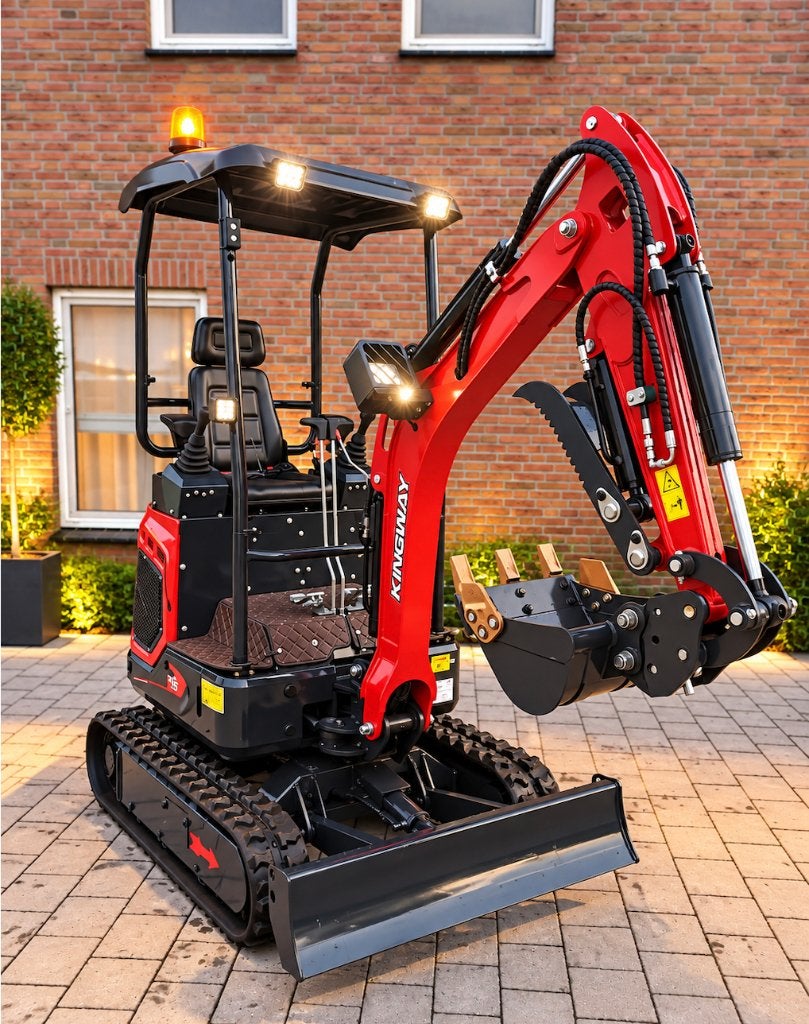Mini-pelle Yama S15 Kingway, 3 godets, pouce gratuit, Articles professionnels, Enlèvement ou Envoi, Excavatrice