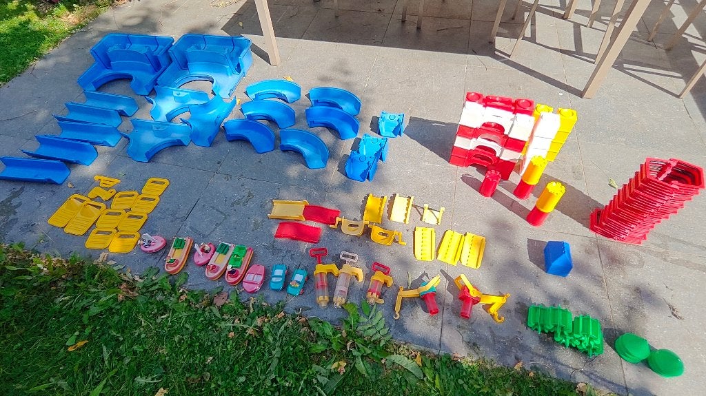 Grote set Aquaplay, Kinderen en Baby's, Speelgoed | Buiten | Los speelgoed, Ophalen, Gebruikt