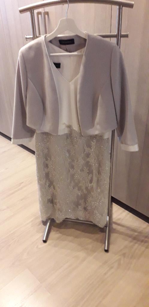 Gelegenheidskleed/Suitekleed/2 PIèces, Taille 38/40 (M), Linea raffaelli, Gris, Robe de cocktail