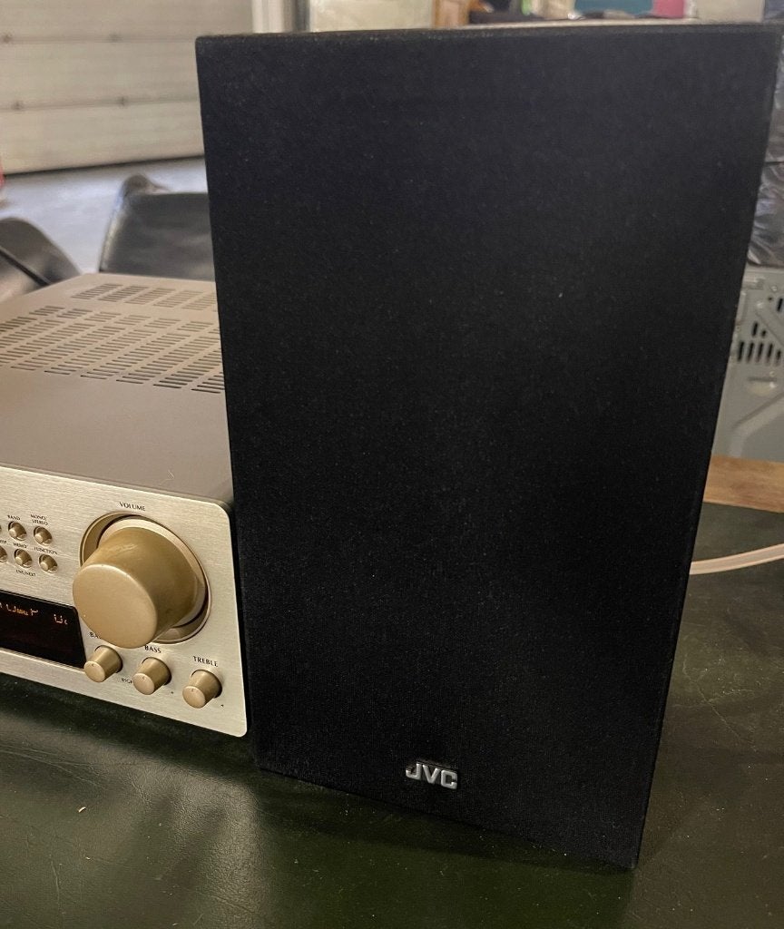 set JVC luidsprekers 2x30W, TV, Hi-fi & Vidéo, Enceintes, Moins de 60 watts, Enlèvement ou Envoi, Utilisé, Enceintes stéréo