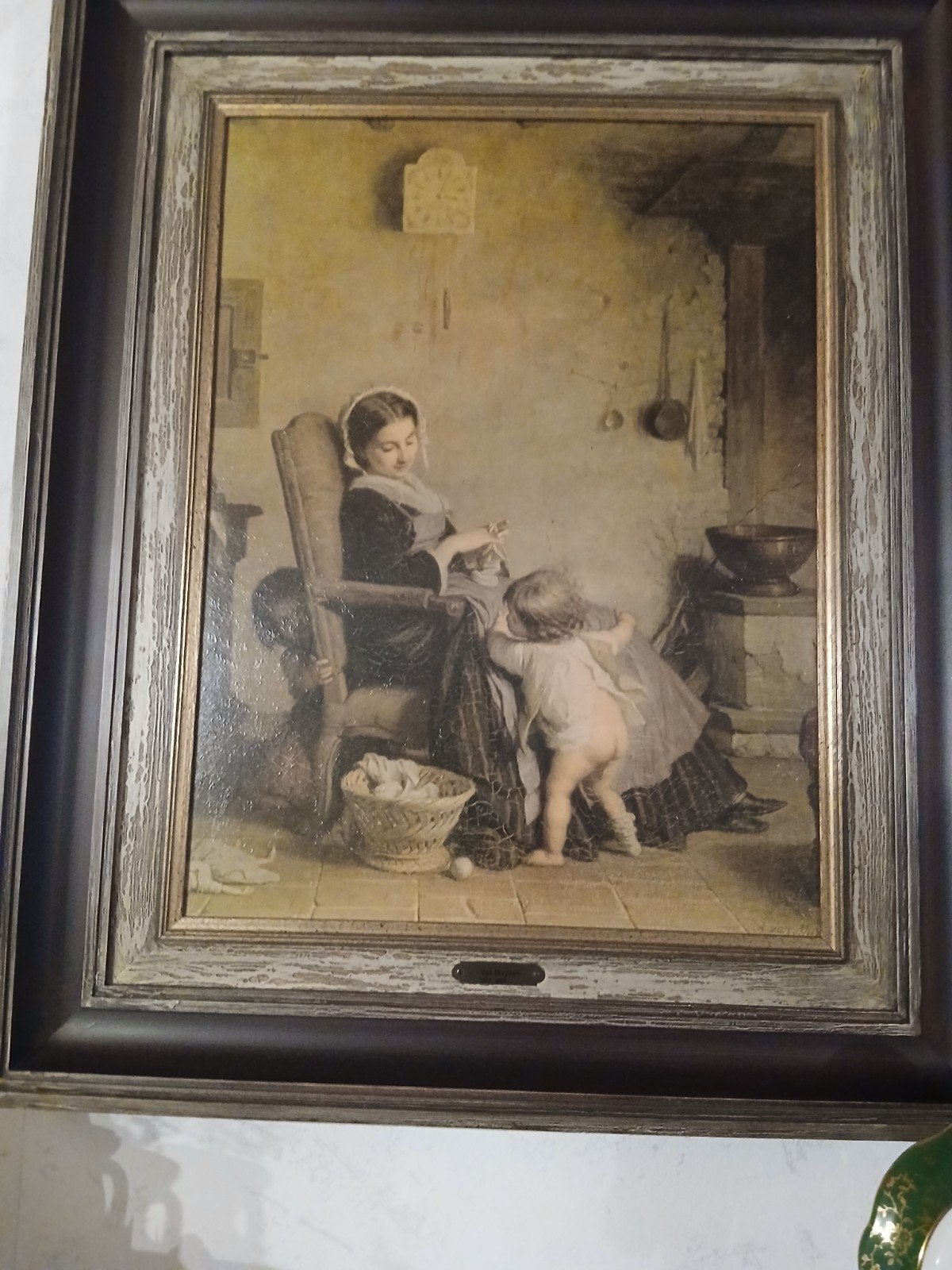 Zeer mooie reproductie en kader schilderij Alfred Van Muyden, Enlèvement