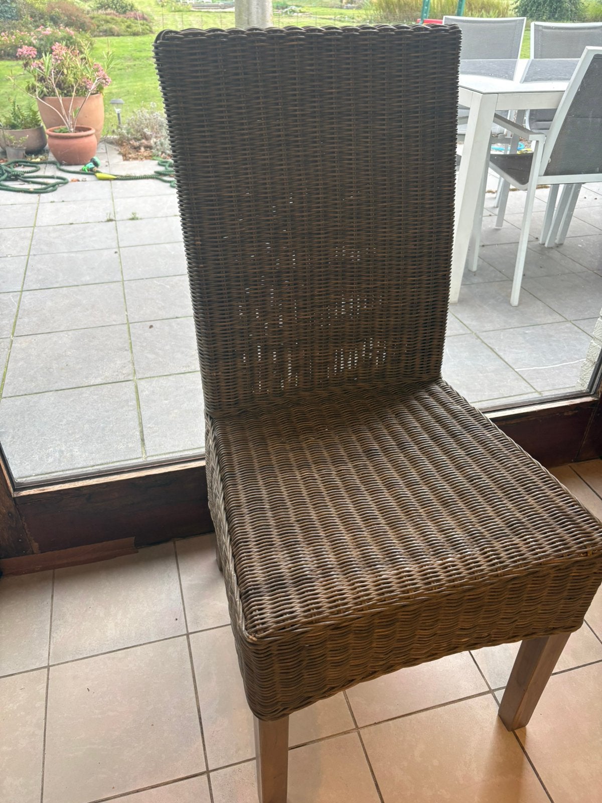 6 rotan stoelen, Huis en Inrichting, Ophalen, Gebruikt, Vijf, Zes of meer stoelen