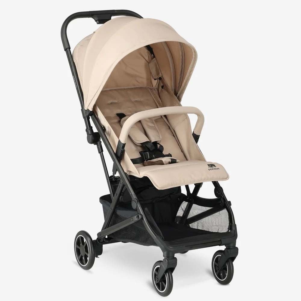 DERYAN Easy Buggy – Compact & Lichtgewicht - Taupe, Kinderen en Baby's, Ophalen of Verzenden, Zo goed als nieuw, Overige merken