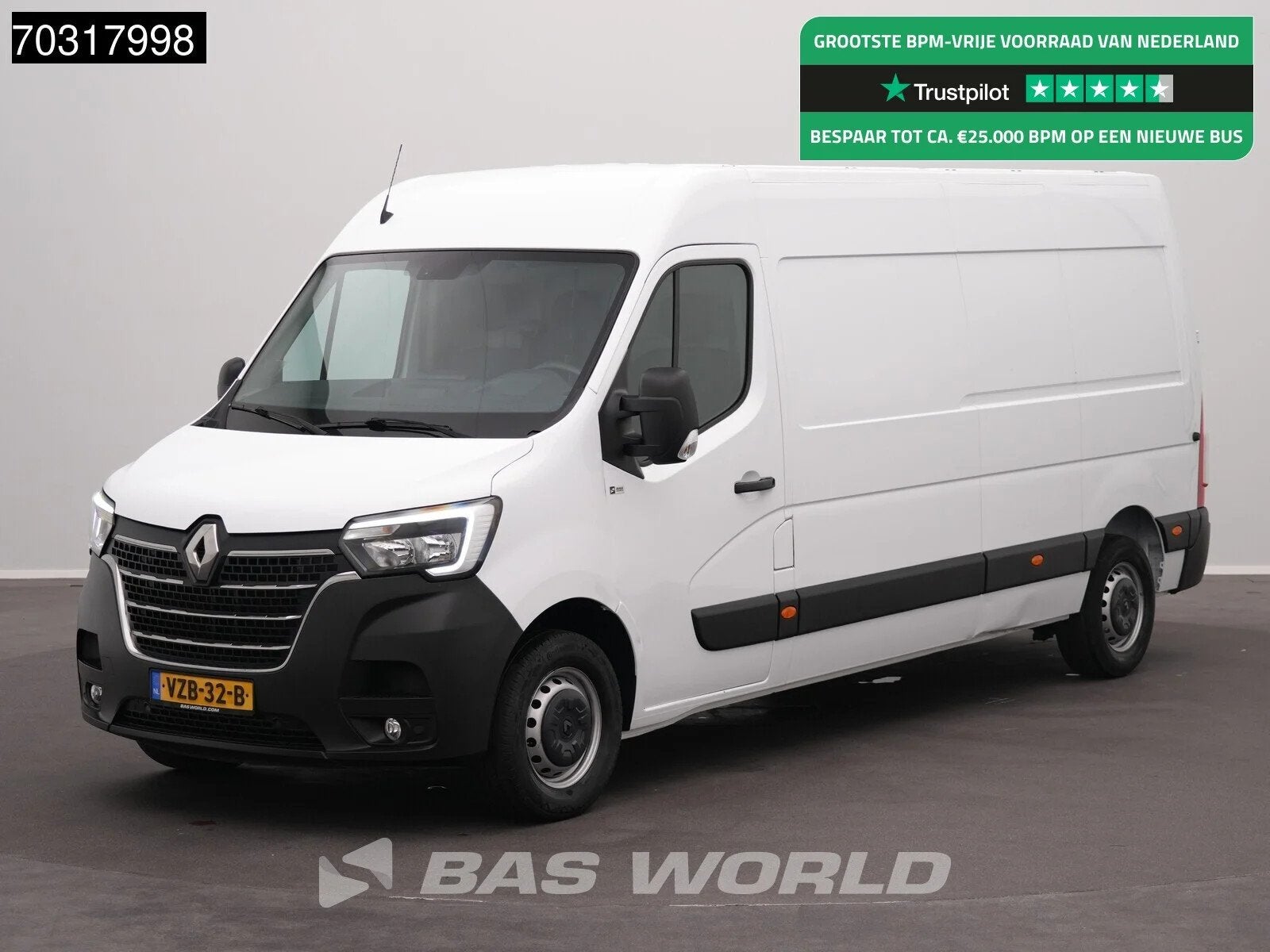 Renault Master 135PK L3H2 LED Airco Cruise Parkeersensoren A, Autos, Achat, Euro 6, Entreprise, 3 places