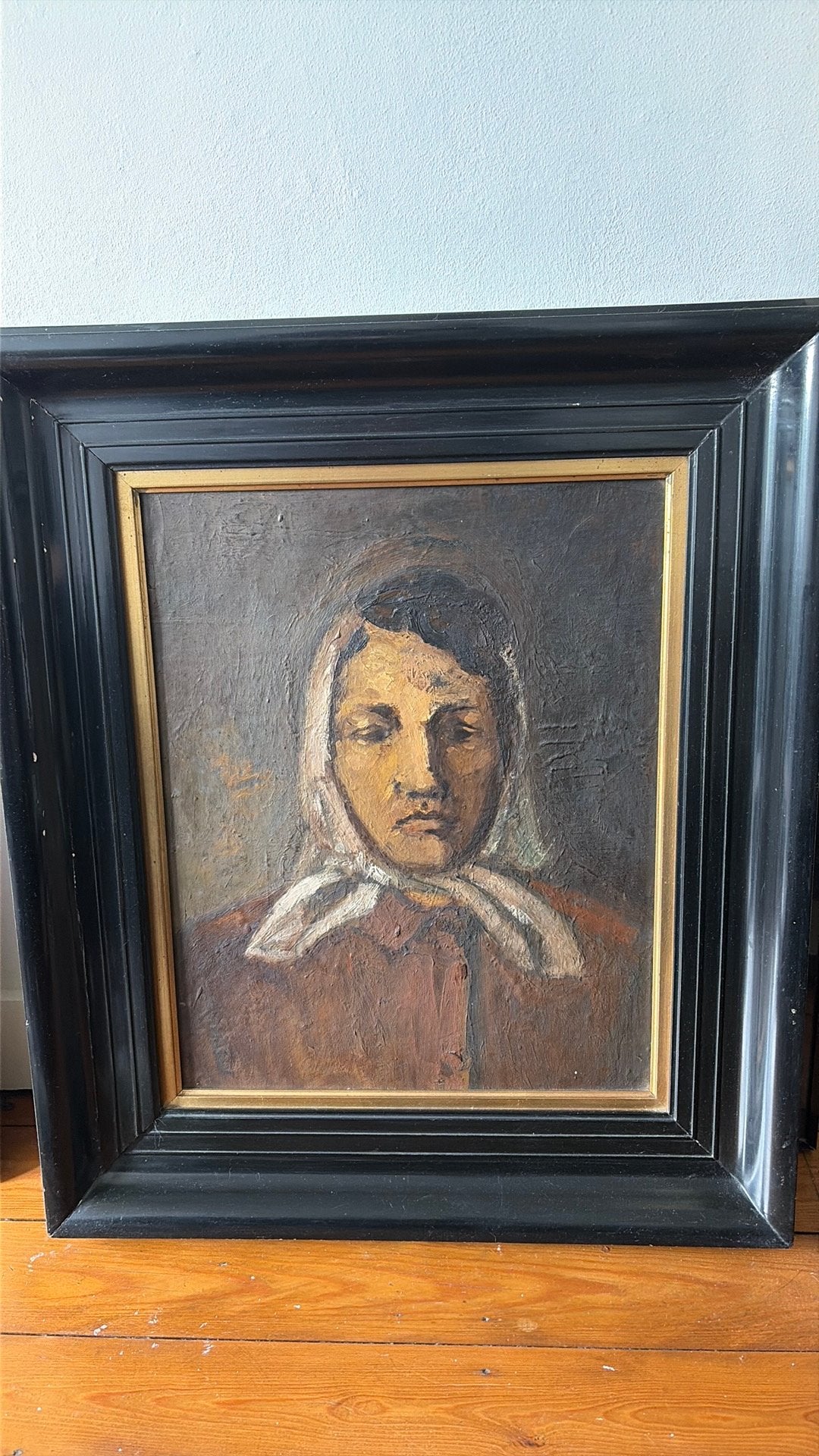 Boerenhoofd Barth Verschaeren of Christ Michiels, Œuvre originale, Portrait ou Personnes, Peinture à l'huile, Expressionniste