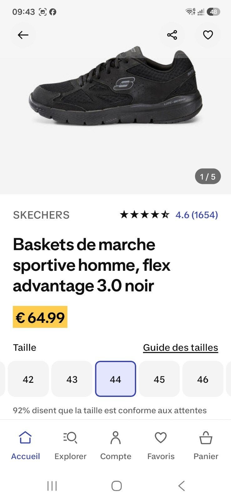 chaussures de marche homme pointure 44 neuves, Enlèvement, Chaussures de marche