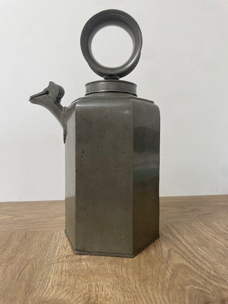 Très rare carafe à prisme en étain suisse antique, Enlèvement ou Envoi