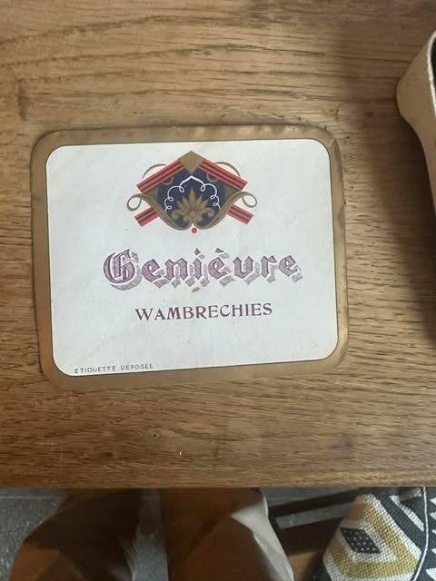 etiket label genièvre Wambrecheis, Ophalen of Verzenden, Overige typen