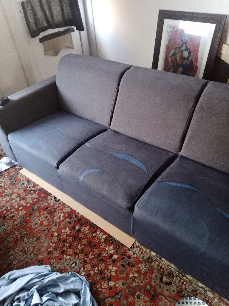 3-zits sofa met voetenbank, Huis en Inrichting, Ophalen, Gebruikt