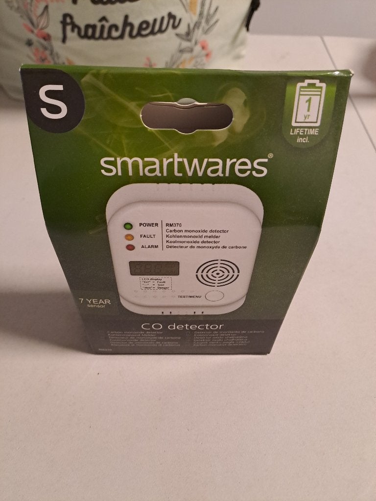 Detecteur CO monoxyde de carbone smartwares, Doe-het-zelf en Bouw, Ophalen, Detector, Sensor of Melder, Nieuw, Rook