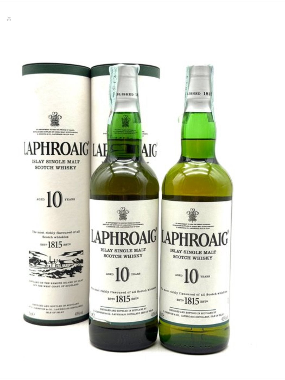 Banquette fiscale italienne vintage Laphroaig 10yo — 70cl  2, Collections, Enlèvement ou Envoi, Comme neuf, Pleine