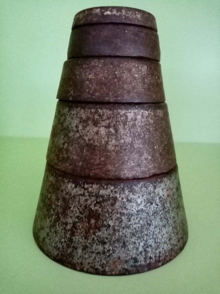 Weegschaal gewichten piramide, Antiek en Kunst, Antiek | Gereedschap en Instrumenten, Ophalen of Verzenden