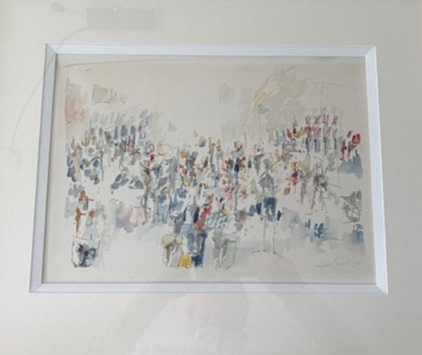 Richard Smeets - "Maskerade", Antiek en Kunst, Kunst | Schilderijen | Modern, Ophalen of Verzenden, Papier/karton, Gesigneerd