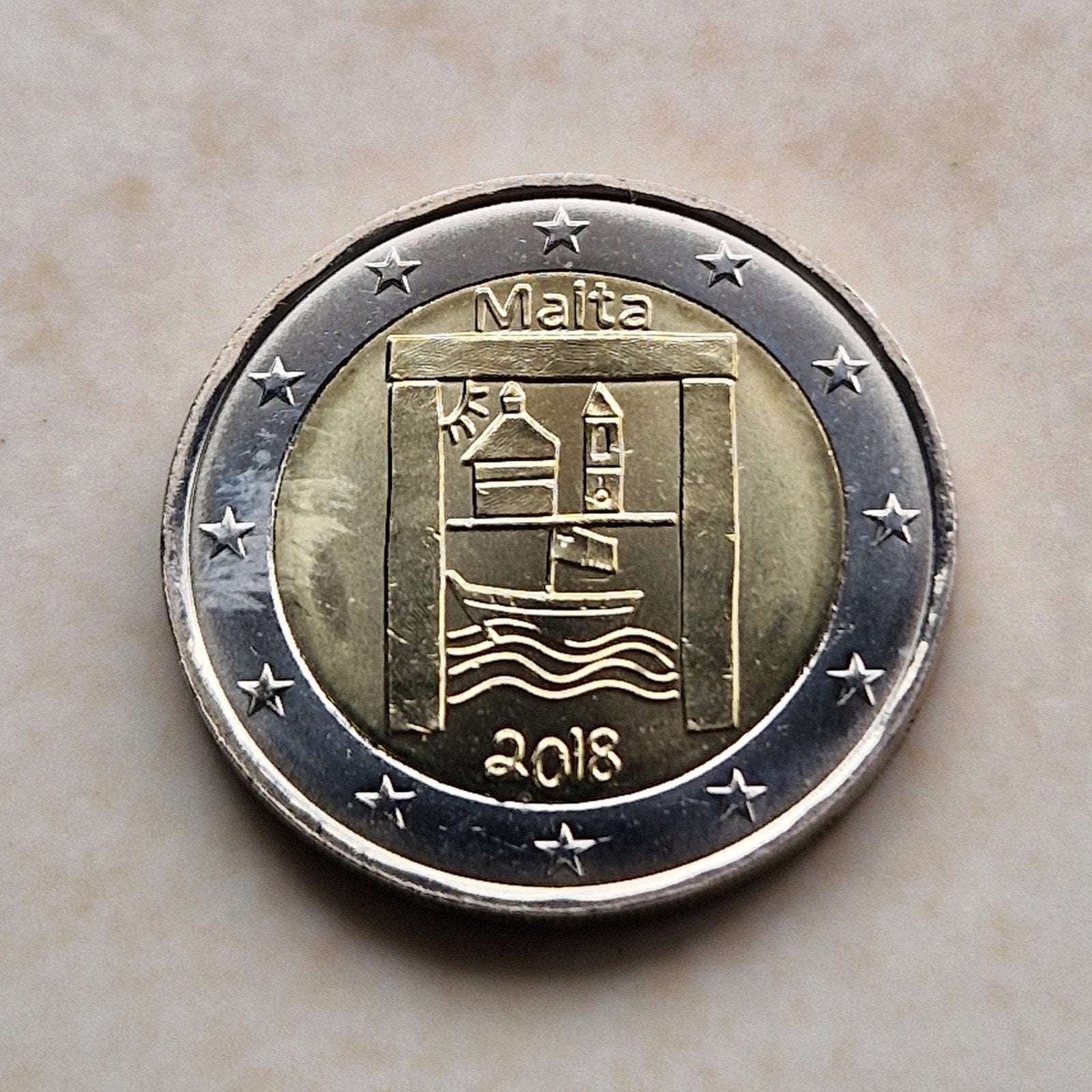 2018 Malta , 2 Euro Commemorative Coin, Postzegels en Munten, Ophalen of Verzenden, Malta, 2 euro