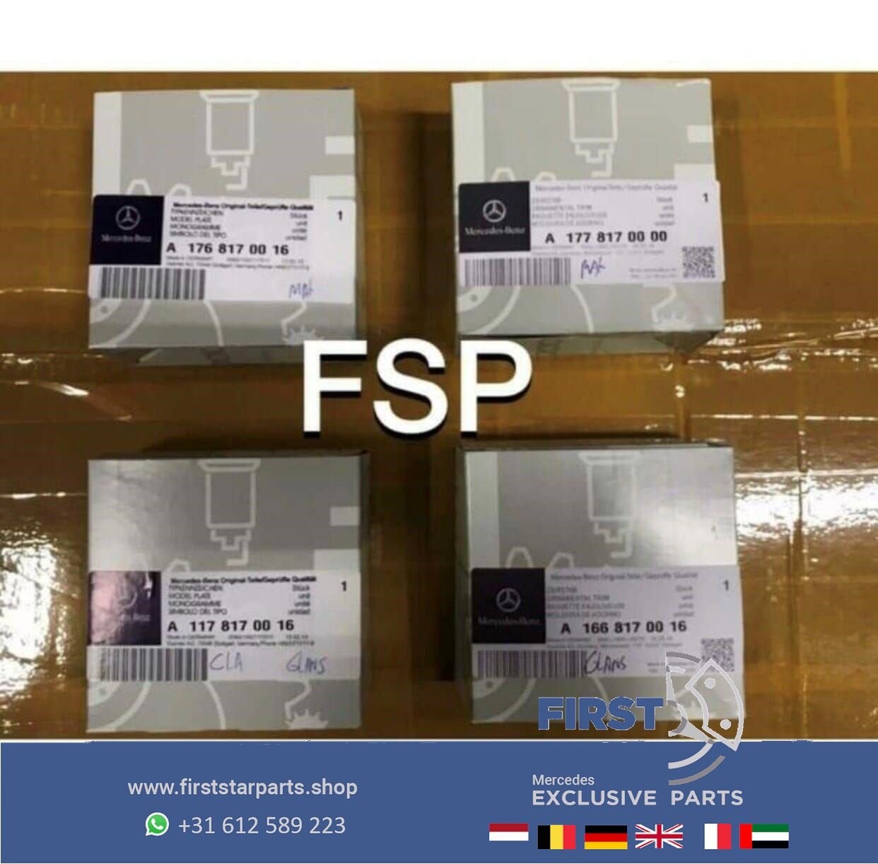 Kofferklep logo Mercedes STER ZWART W166 W167 W292 achterbak, Utilisé, -, -, Enlèvement ou Envoi