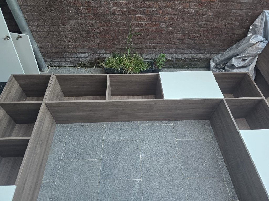 meuble de salon modulable + bureau encastrable, Maison & Meubles, Avec tiroir(s), 250 à 300 cm, Comme neuf, Enlèvement
