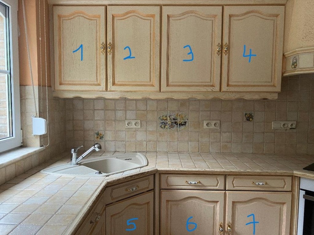 Ensemble de meubles de cuisine à vendre-Région de Charleroi, Jaune, Enlèvement, Utilisé, Cuisine en U