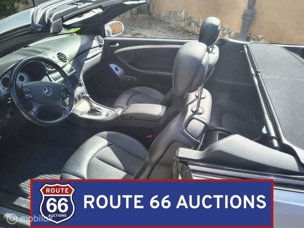 Mercedes-Benz CLK 200 Cabriolet | 2007 | Route 66 Auctions, Auto's, Gebruikt, Zwart, Bedrijf, Handgeschakeld