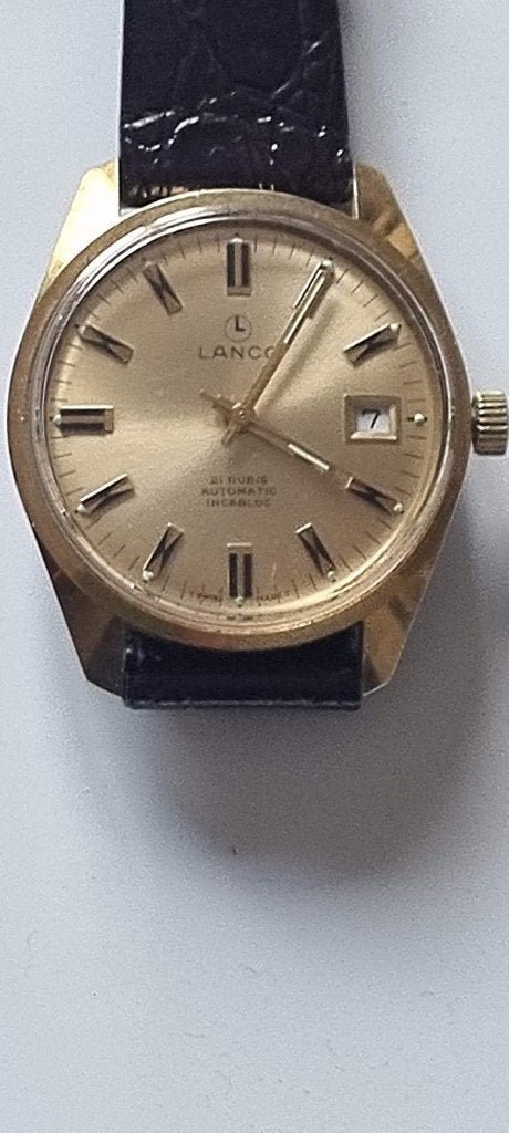 LANCO Automatic 21 Rubies vintage horloge, Overige merken, Staal, Polshorloge, Ophalen of Verzenden