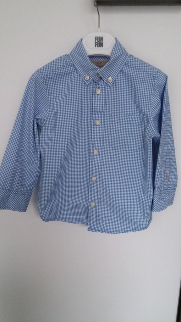 Chemise à carreaux bleu/blanc taille 98, Enfants & Bébés, Vêtements enfant | Taille 98, Enlèvement ou Envoi, Comme neuf, Garçon