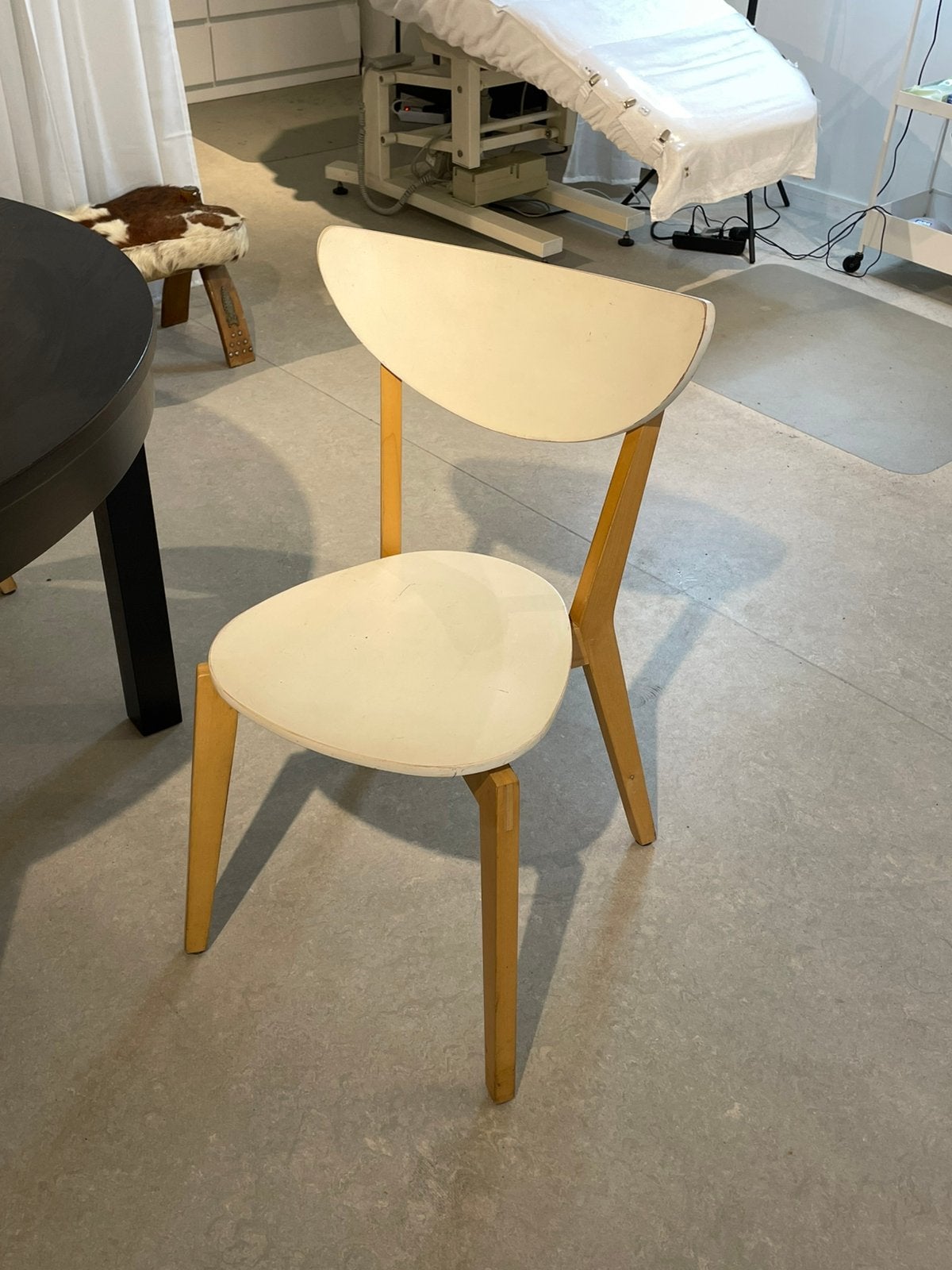 Set van 4 stoelen IKEA wit hout, Maison & Meubles, Ameublement | Revêtements de sol, Enlèvement, Utilisé, Blanc