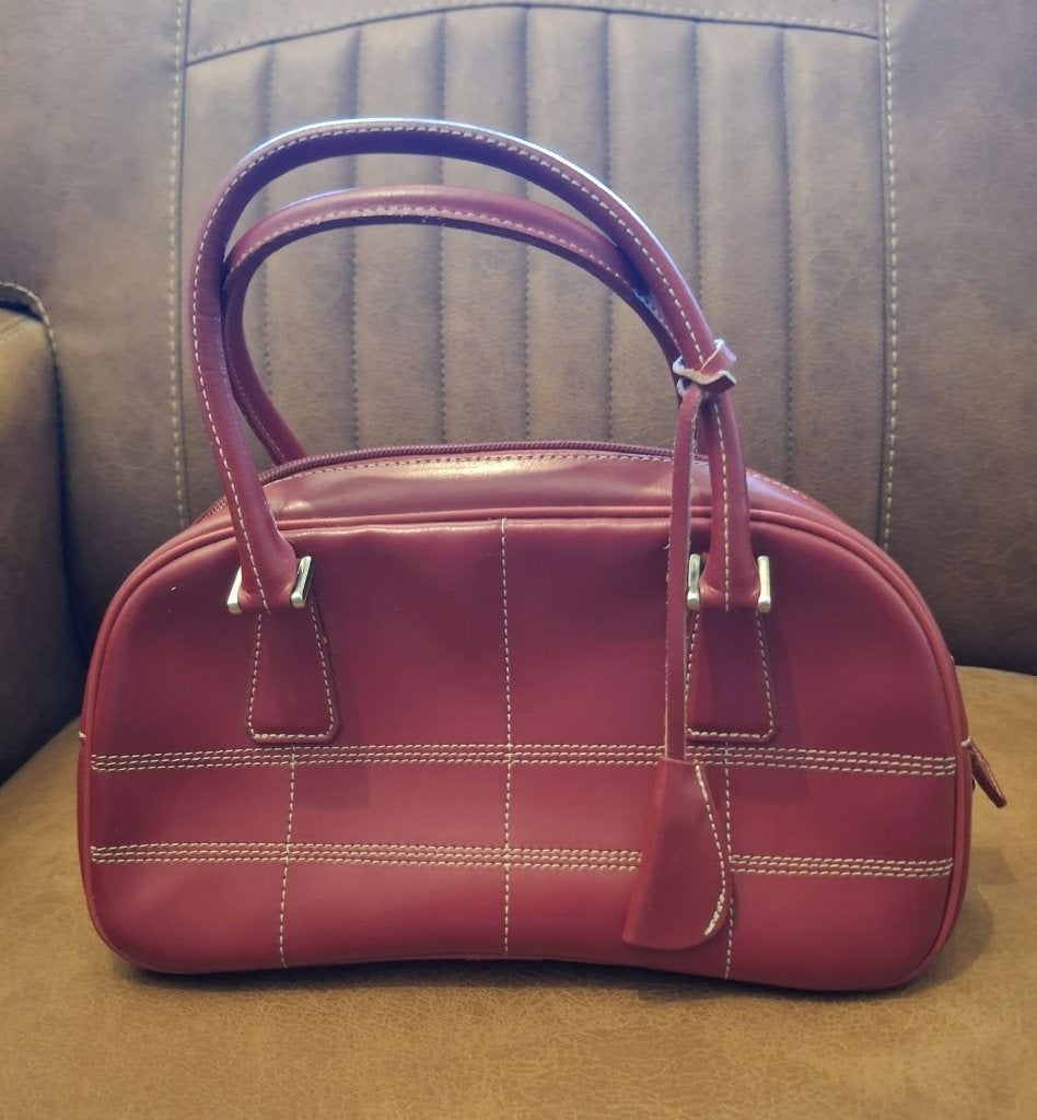 Handtas: Chris Lancelot, Bordeau- Rood, Ophalen, Gebruikt, Rood, Handtas