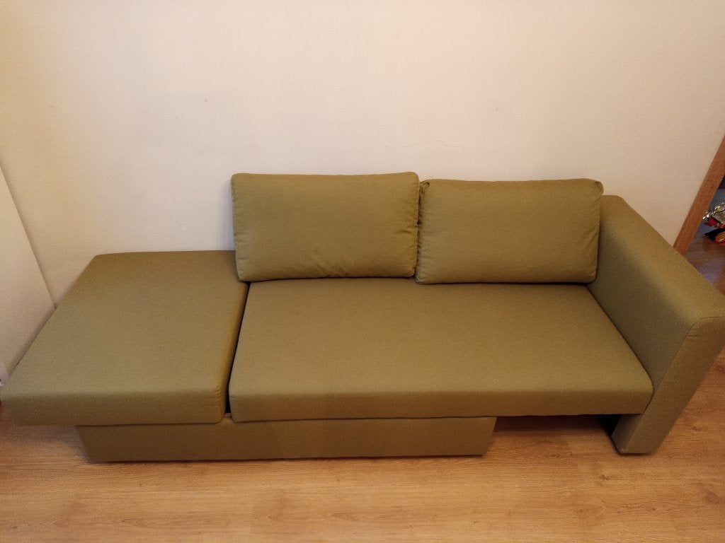zetelbed ikea, 200 cm, Une personne, Comme neuf, Vert