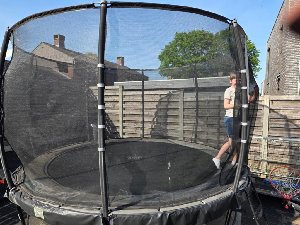 Trampoline  exit  deluxe met veiligheidskooi, Enlèvement
