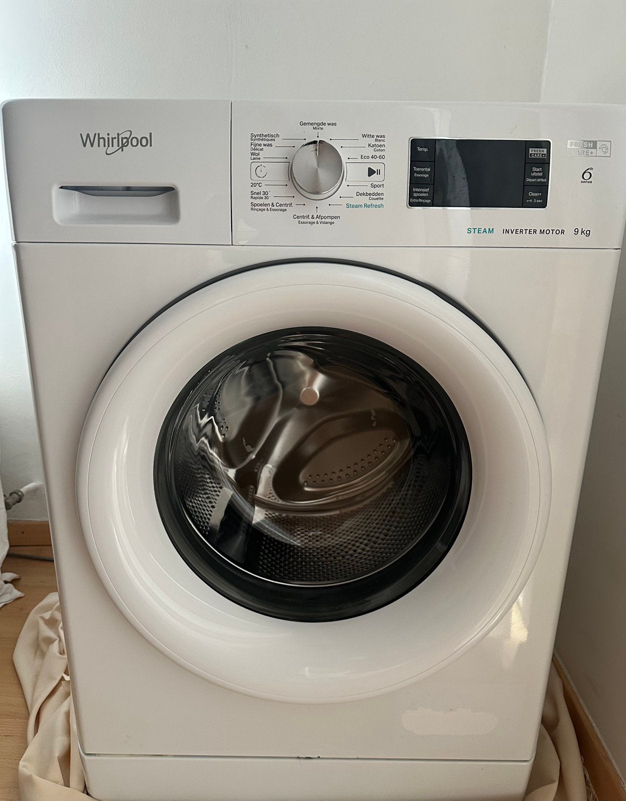 Whirpool wasmachine 9KG!, Elektronische apparatuur, Wasmachines, Ophalen, 1200 tot 1600 toeren, Gebruikt, 8 tot 10 kg