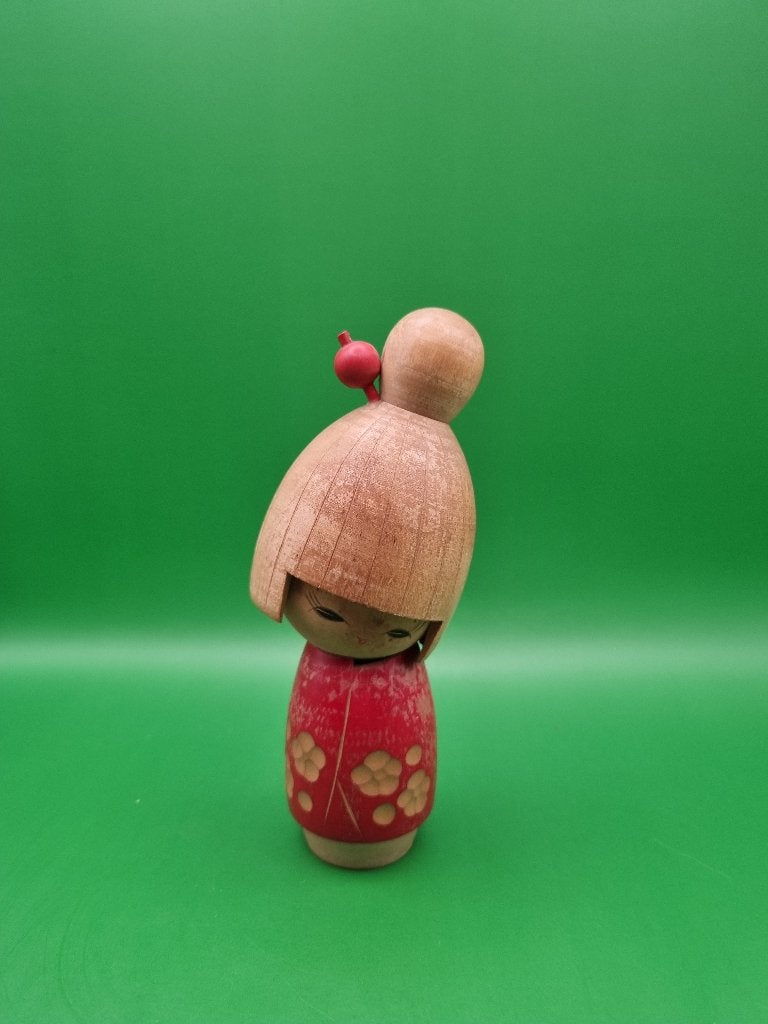 Kokeshi vintage de Sugai Sato, Enlèvement ou Envoi, Japon, Bois, 15 cm