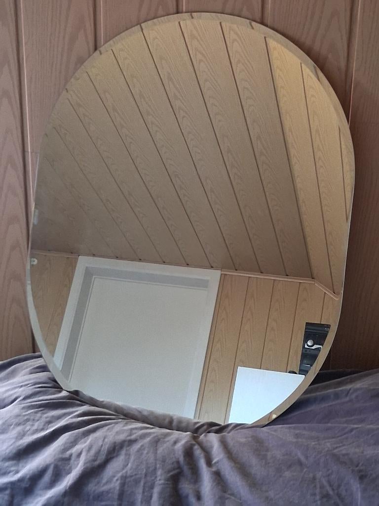 Wandspiegel, Ophalen, Zo goed als nieuw, Minder dan 100 cm, Ovaal
