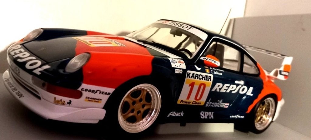 1/18 Porsche 993 GT2 A.de Orléans / T.Saldana IMSA 1996 UT, Hobby en Vrije tijd, Modelauto's | 1:18, Ophalen of Verzenden, Zo goed als nieuw