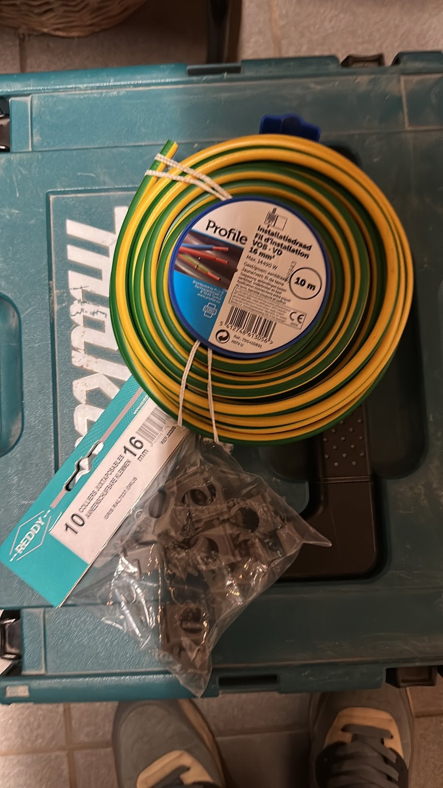 Aardingskabel 16mm2 (10m), Doe-het-zelf en Bouw, Ophalen of Verzenden, Zo goed als nieuw