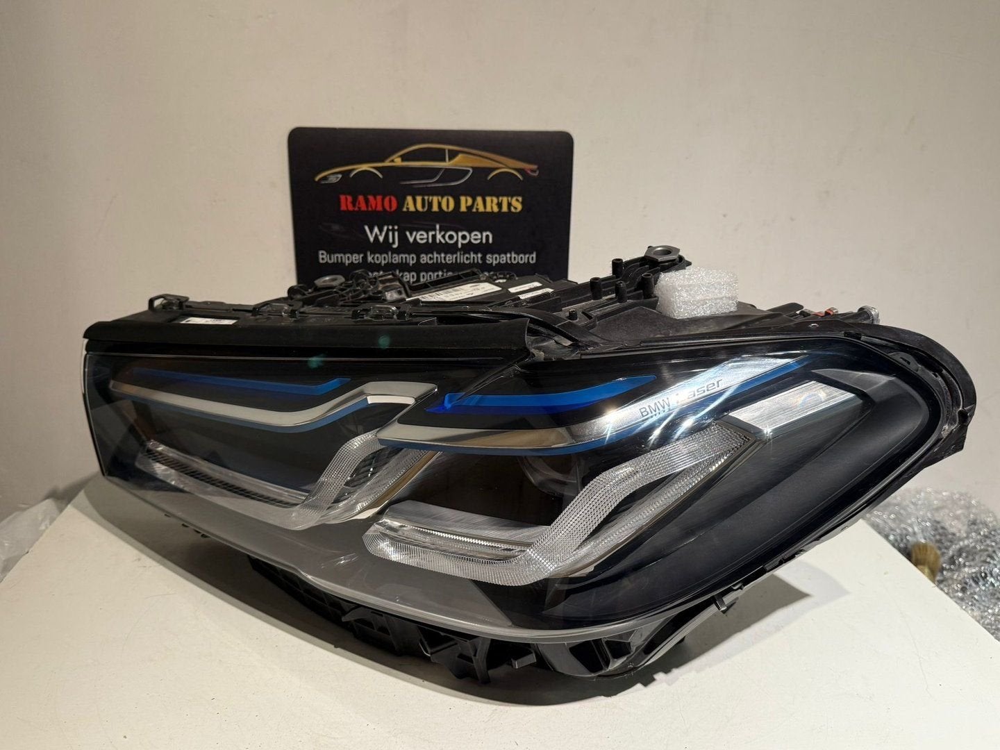 KOPLAMP BMW 5 G30 LIFT CLI 20-23 LINKS LASER 5A388D5 ORIGIN, Gebruikt, -, -, Ophalen of Verzenden