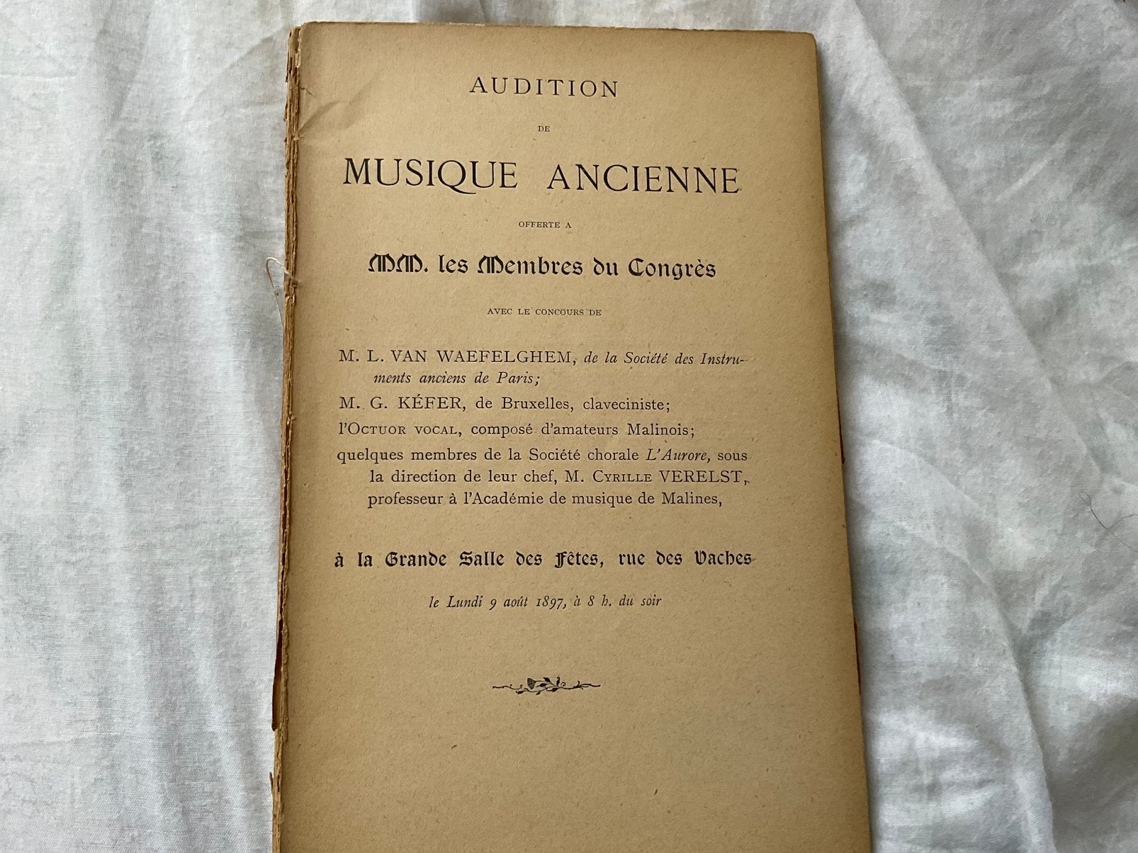 Audition de musique Ancienne 1897, Boeken, Verzenden, Zo goed als nieuw