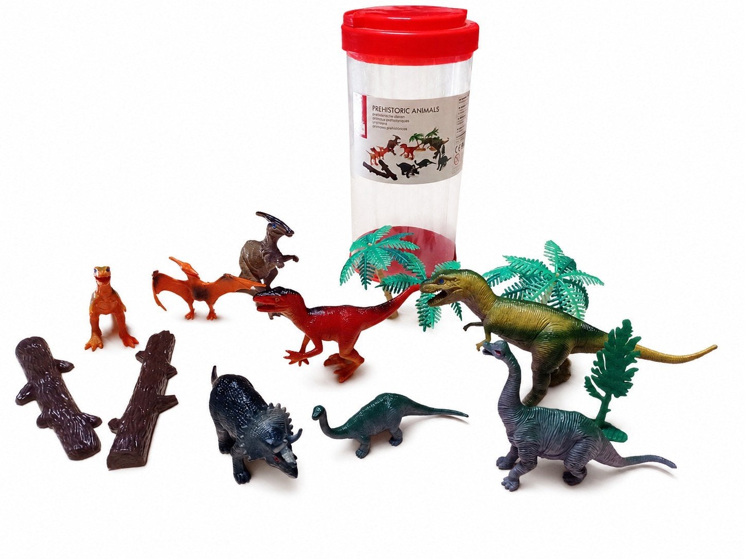 HEMA Prehistorische Dieren Set – Compleet met bewaarkoker, Enlèvement, Comme neuf, Autres, Statue ou Figurine