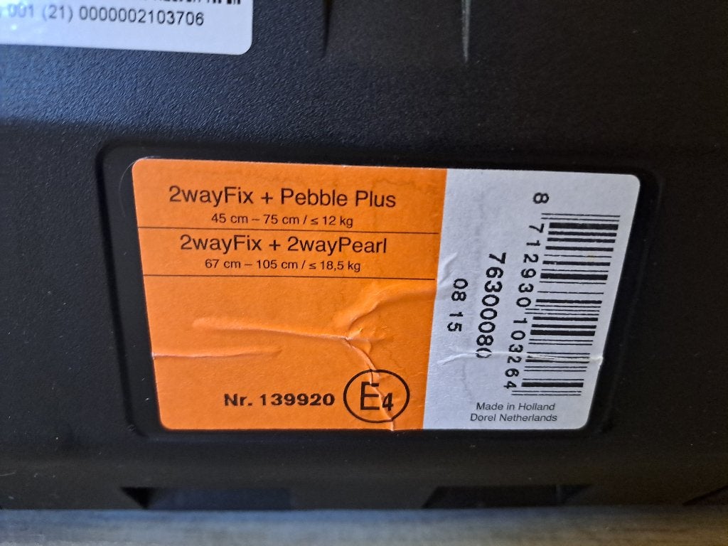 Maxicosi 2WaxFix ISOfix basis voor 2WayPearl autostoel, Ophalen, Gebruikt, 0 t/m 18 kg, Isofix