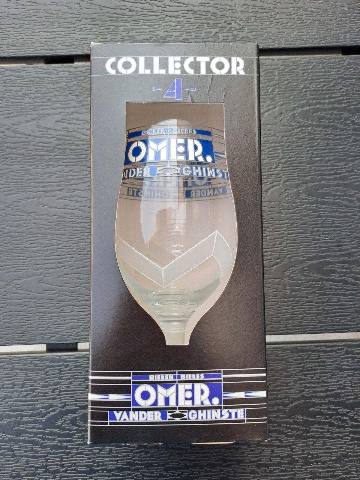 Omer glas Collector 4 in originele verpakking, Verzamelen, Glas en Drinkglazen, Ophalen of Verzenden