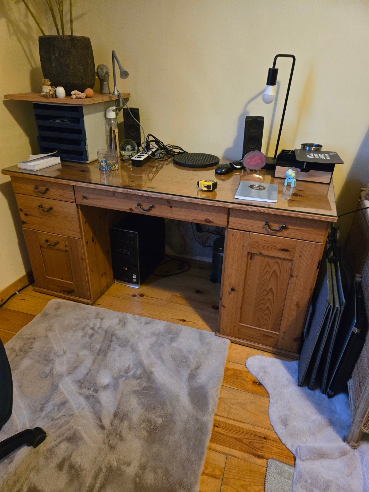 Bureau avec étagère en verre, Enlèvement