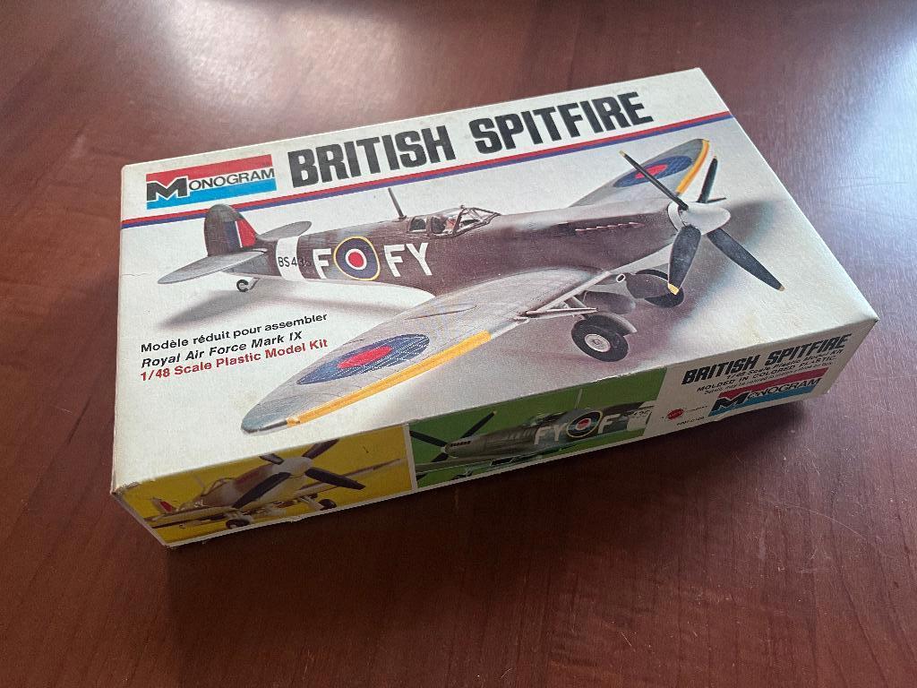 Monogram #6801 1/48 Britse Spitfire RAF Mk. IX, Hobby en Vrije tijd, Ophalen of Verzenden, Monogram