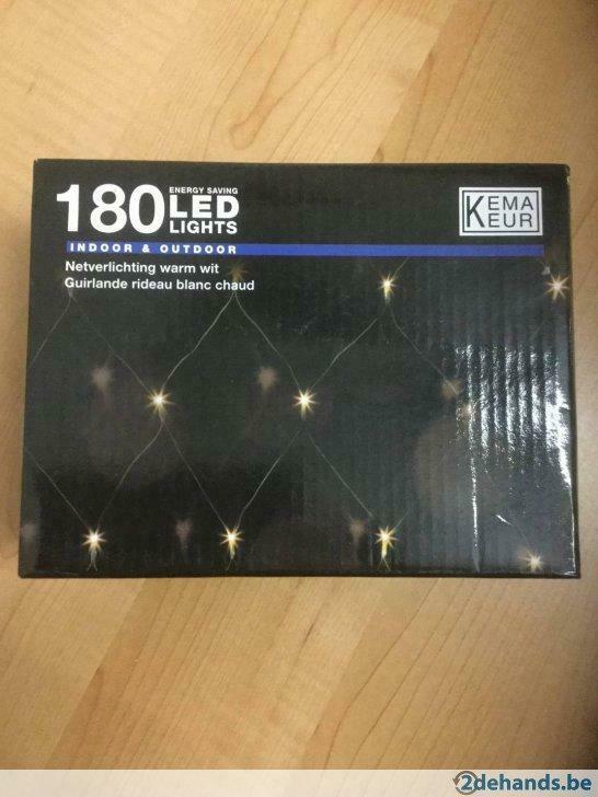 Kerstverlichting: Netverlichting warm wit 180 LED lights, Nieuw