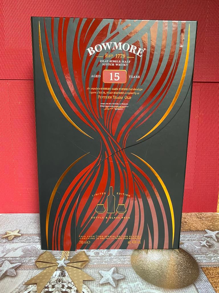Bowmore 15 Year Geschenkbox met Glazen, Ophalen, Nieuw